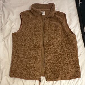GAP Tan Sherpa Fleece Vest
